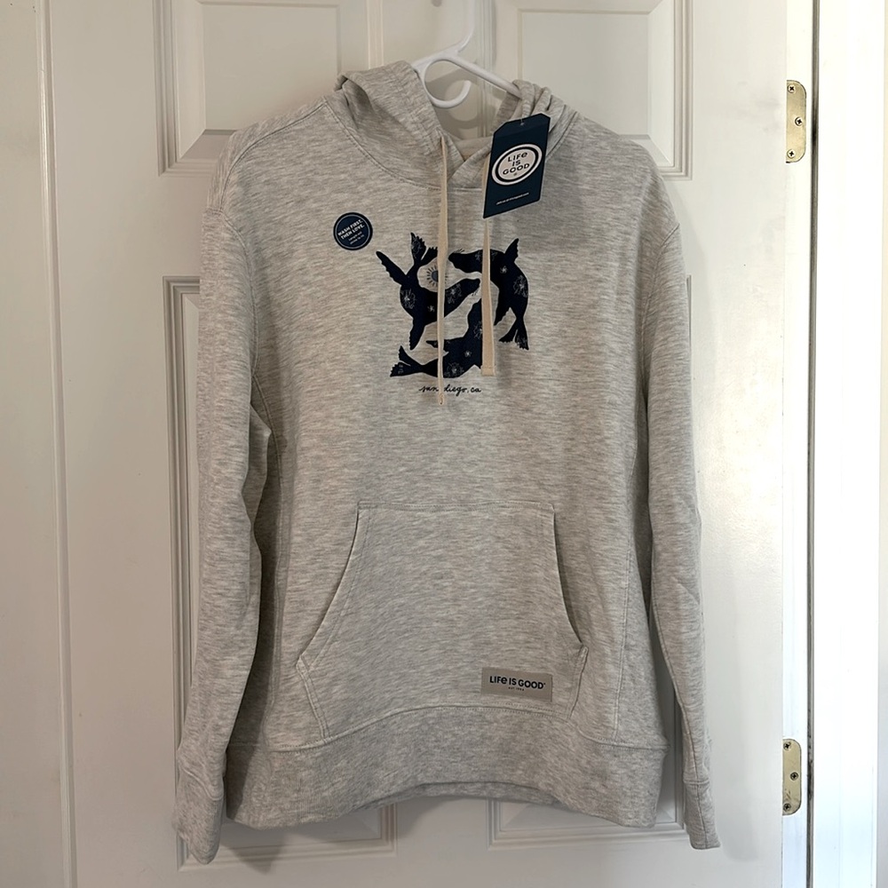 New “Life is Good” Women’s Large Hoodie Sweatshirt
